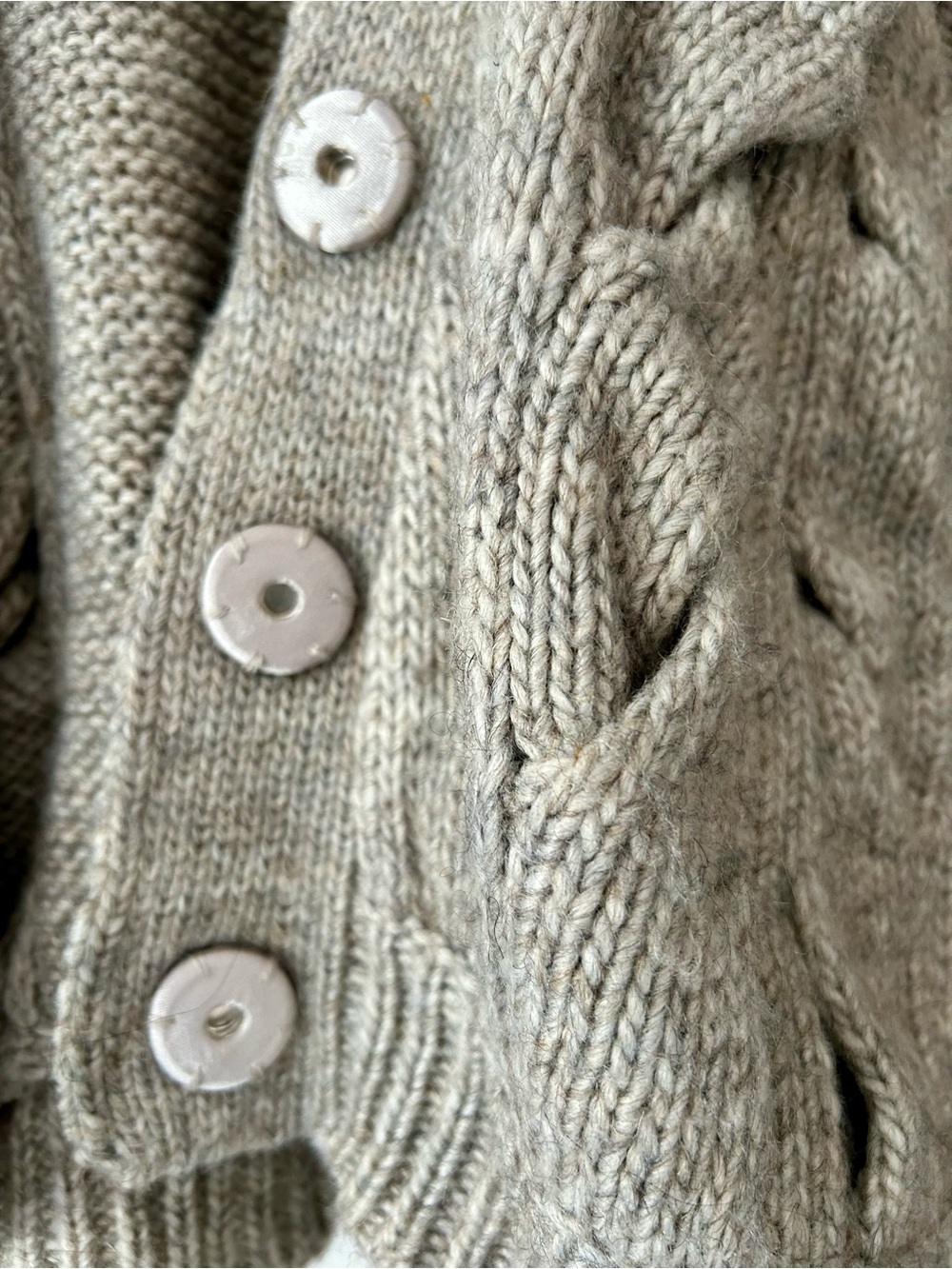 White Space by Hudson’s Bay Co. Woven Cable Knit Cardigan - Picture 4 of 15